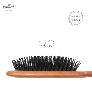 KRRAMEL Hair Massage Paddle Brush premium quality fine wood FREE Gift Box & bag cover - Image 3